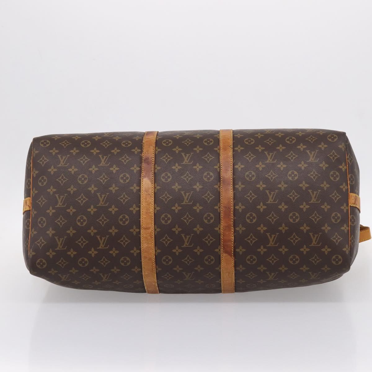 LOUIS VUITTON Monogram Keepall Bandouliere 60 Boston Bag M41412 LV Auth LN156