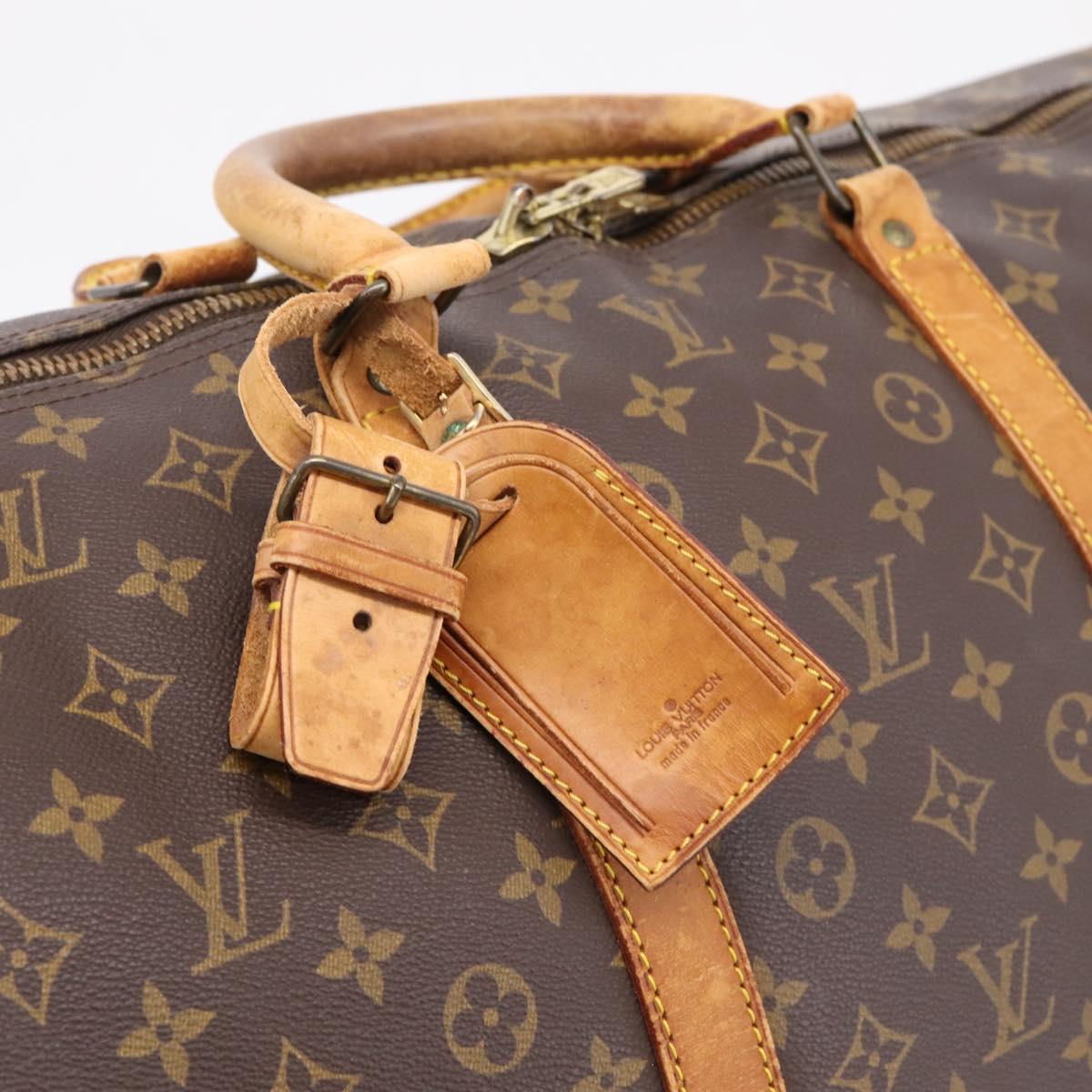 LOUIS VUITTON Monogram Keepall Bandouliere 60 Boston Bag M41412 LV Auth LN156