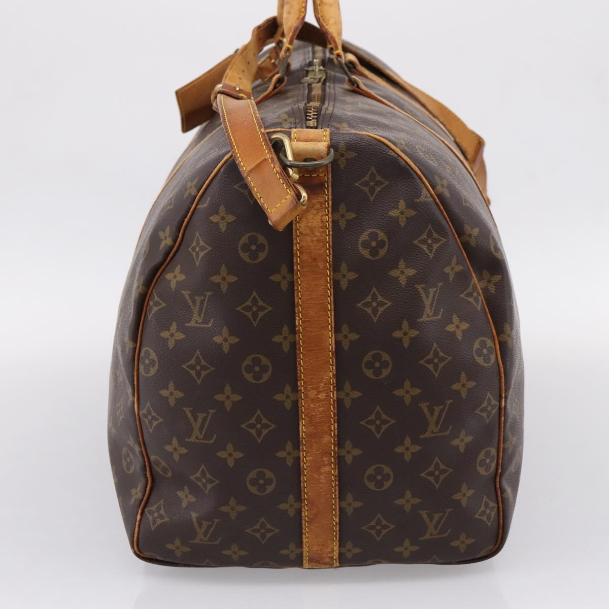LOUIS VUITTON Monogram Keepall Bandouliere 60 Boston Bag M41412 LV Auth LN156
