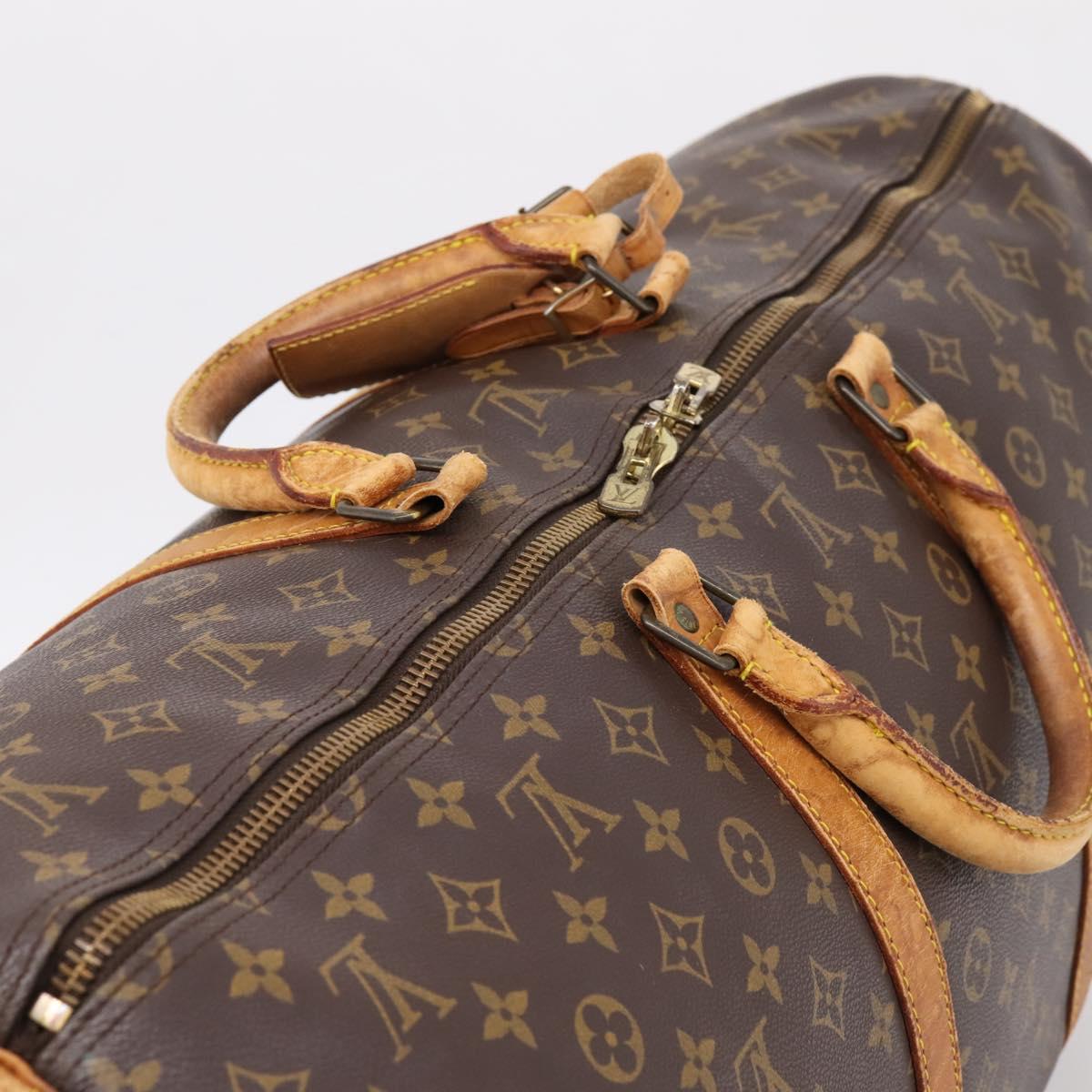 LOUIS VUITTON Monogram Keepall Bandouliere 60 Boston Bag M41412 LV Auth LN156