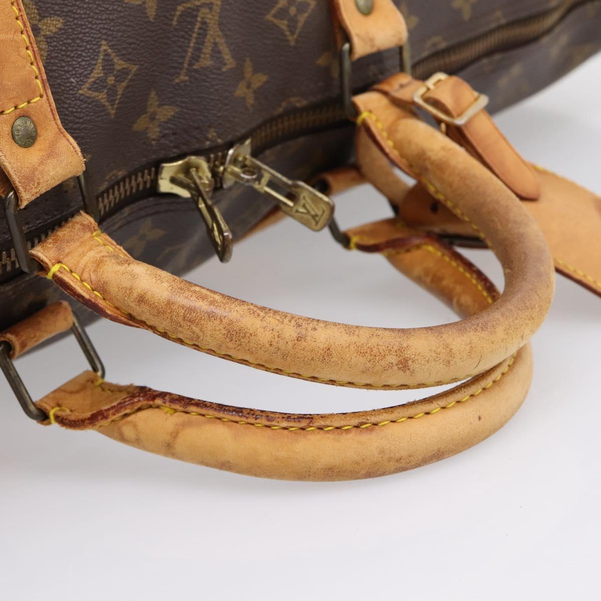 LOUIS VUITTON Monogram Keepall Bandouliere 60 Boston Bag M41412 LV Auth LN156