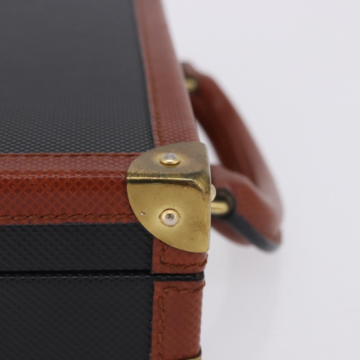 Vivienne Westwood Briefcase PVC Black Gold Auth LN161