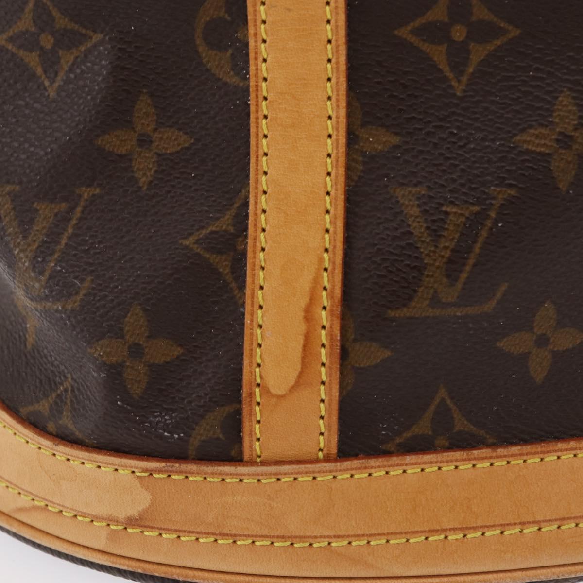 LOUIS VUITTON Monogram Bucket GM Shoulder Bag M42236 LV Auth LN164
