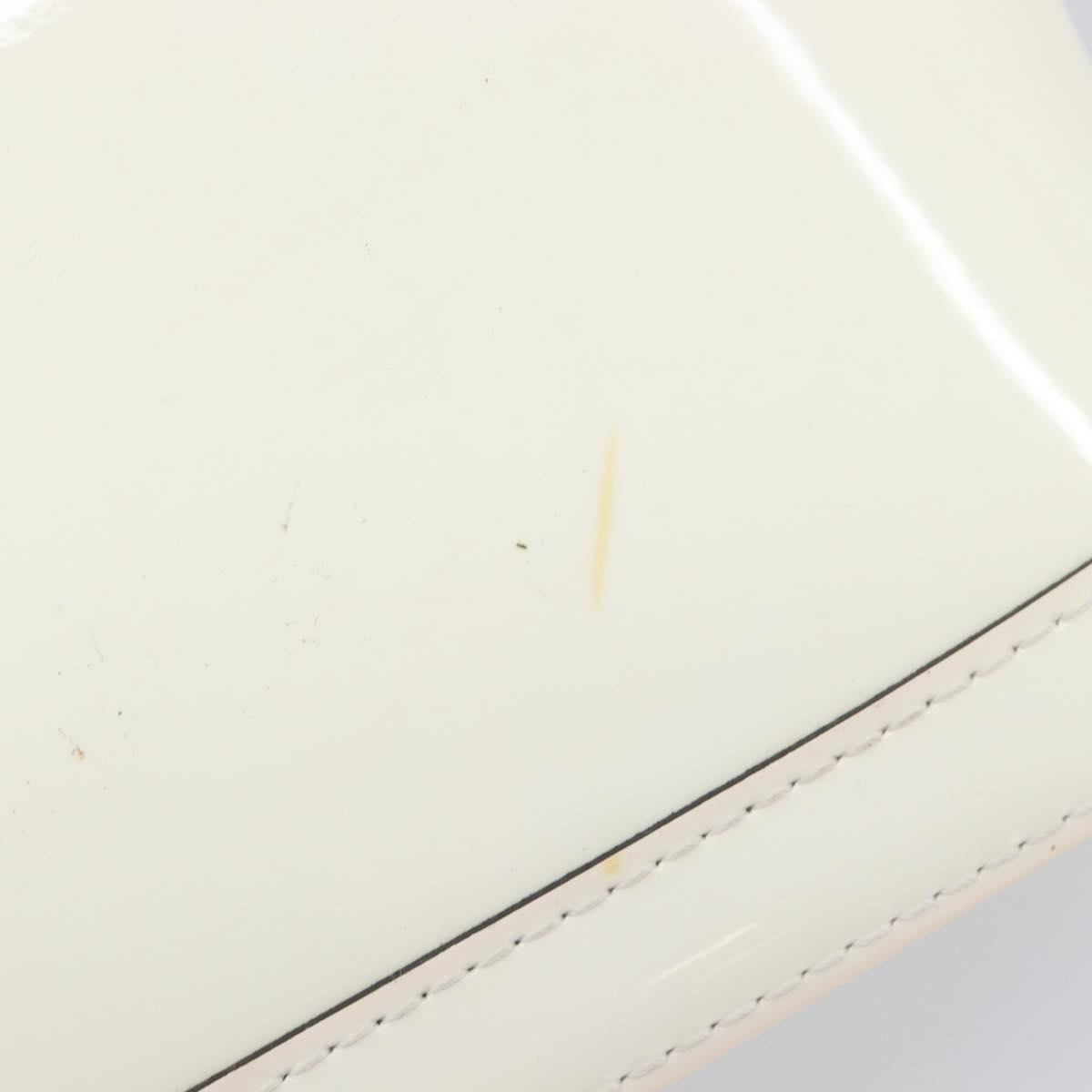 LOUIS VUITTON Monogram Vernis Miroir Alma Mini Bag Snow M52749 LV Auth LN166V