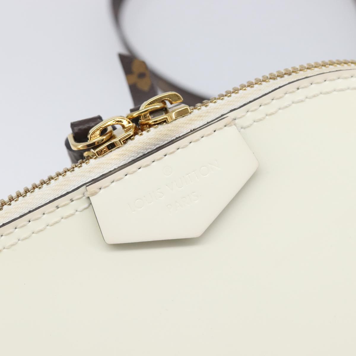 LOUIS VUITTON Monogram Vernis Miroir Alma Mini Bag Snow M52749 LV Auth LN166V