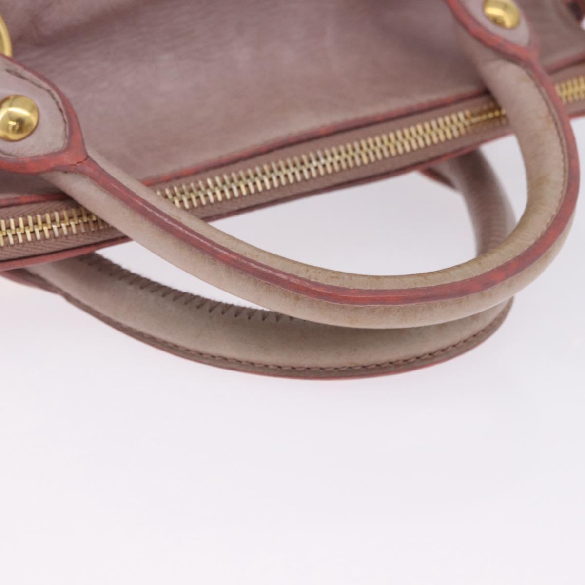 Miu Miu Hand Bag Vitellolux 2way Pink Gold Auth LN171V