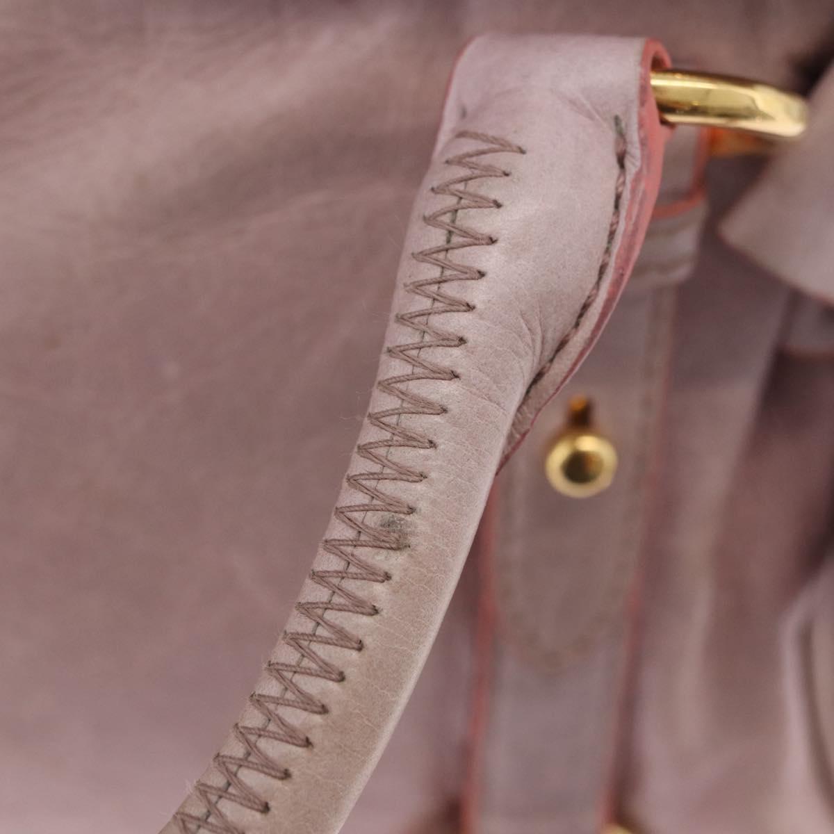 Miu Miu Hand Bag Vitellolux 2way Pink Gold Auth LN171V