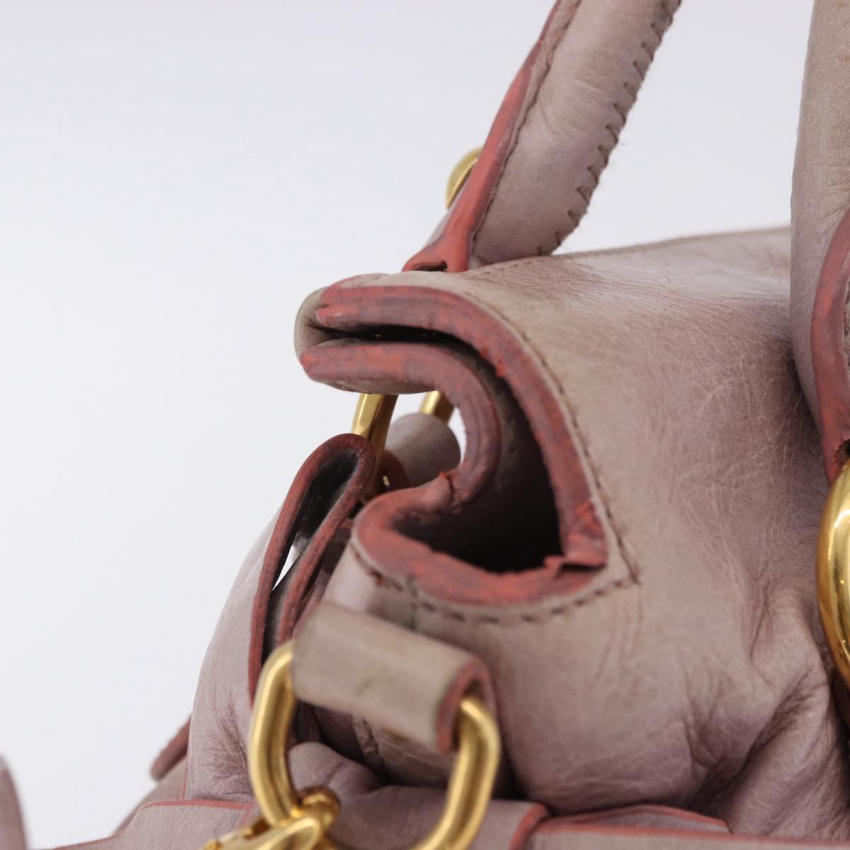 Miu Miu Hand Bag Vitellolux 2way Pink Gold Auth LN171V