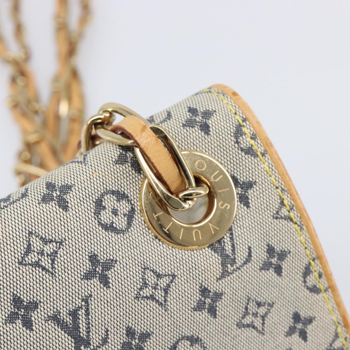 LOUIS VUITTON Monogram Mini Camille Chain Bag Blue M92002 LV Auth LN175A