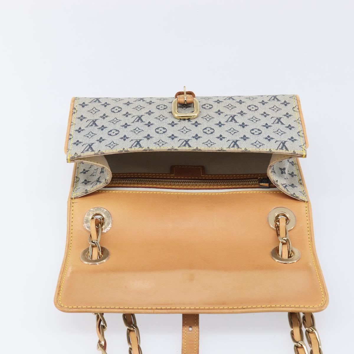 LOUIS VUITTON Monogram Mini Camille Chain Bag Blue M92002 LV Auth LN175A