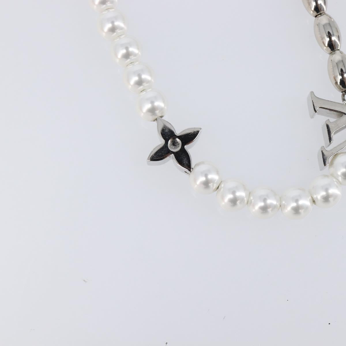LOUIS VUITTON Bag Charm Chain Belt Pearl Fusion Key Holder M01947 LV Auth LN177M