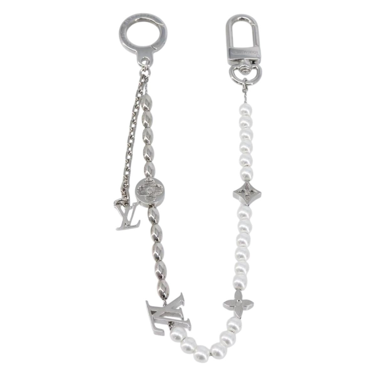 LOUIS VUITTON Bag Charm Chain Belt Pearl Fusion Key Holder M01947 LV Auth LN177M
