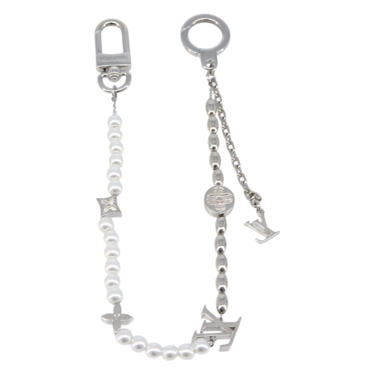 LOUIS VUITTON Bag Charm Chain Belt Pearl Fusion Key Holder M01947 LV Auth LN177M