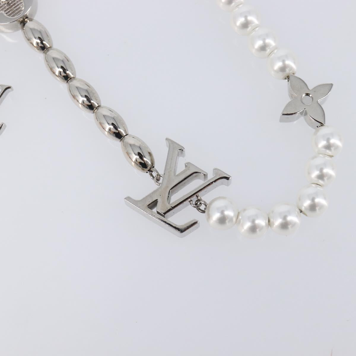 LOUIS VUITTON Bag Charm Chain Belt Pearl Fusion Key Holder M01947 LV Auth LN177M