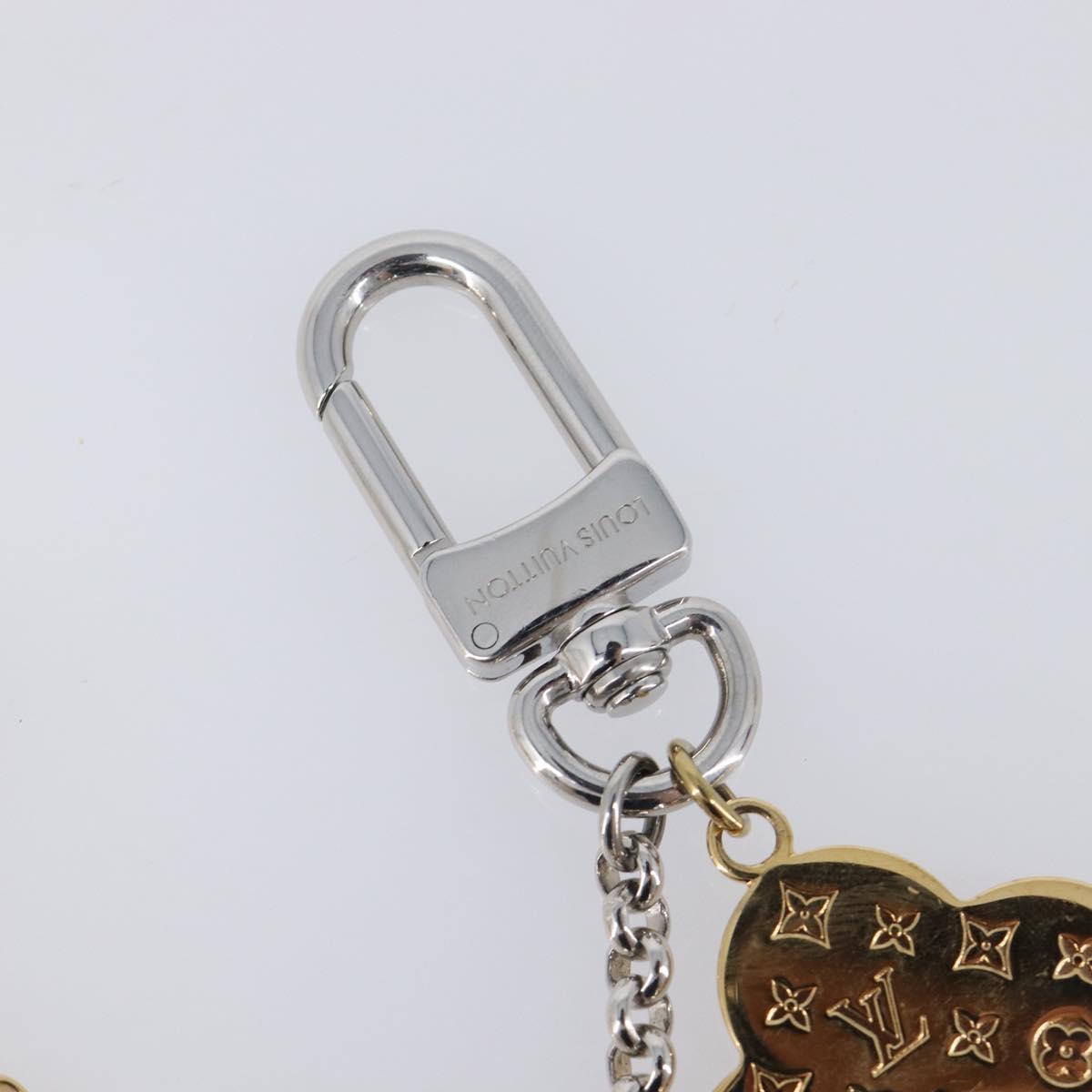 LOUIS VUITTON Chain Vivienne BFF Key Holder Metal Silver M00835 LV Auth LN178M