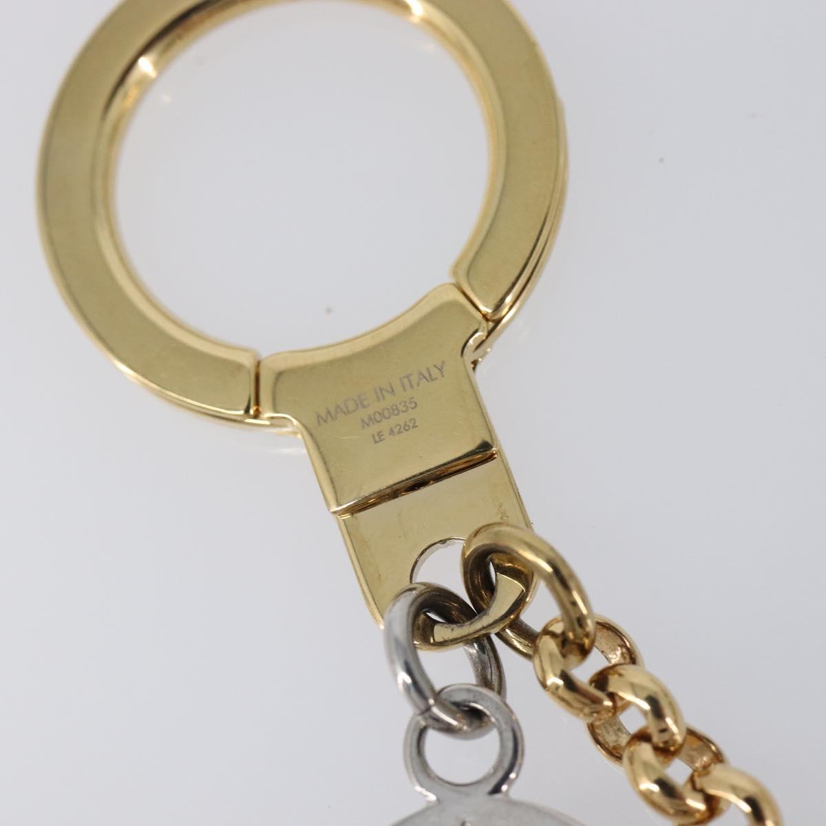 LOUIS VUITTON Chain Vivienne BFF Key Holder Metal Silver M00835 LV Auth LN178M