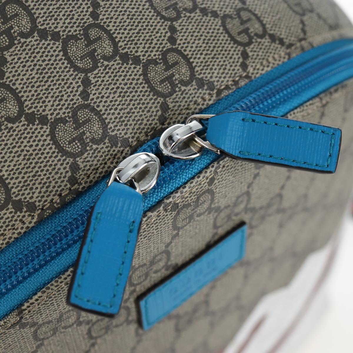 GUCCI GG Supreme Children's Backpack PVC Beige Silver 851222 Auth LN211M