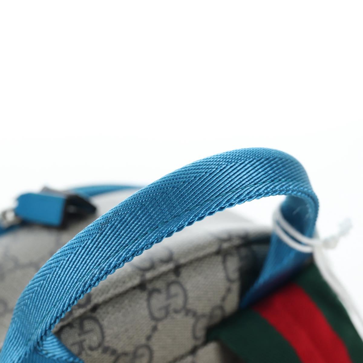 GUCCI GG Supreme Children's Backpack PVC Beige Silver 851222 Auth LN211M
