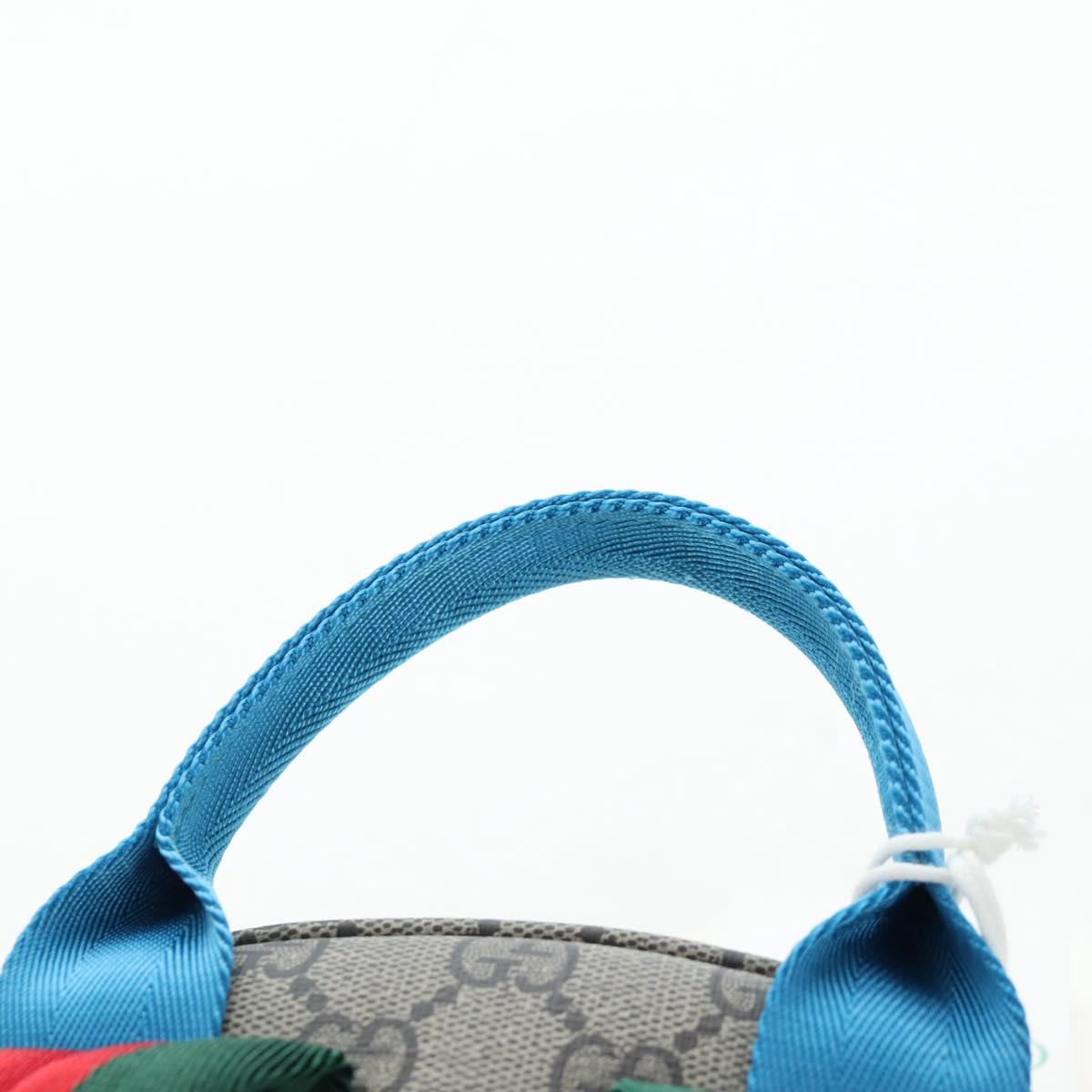 GUCCI GG Supreme Children's Backpack PVC Beige Silver 851222 Auth LN211M