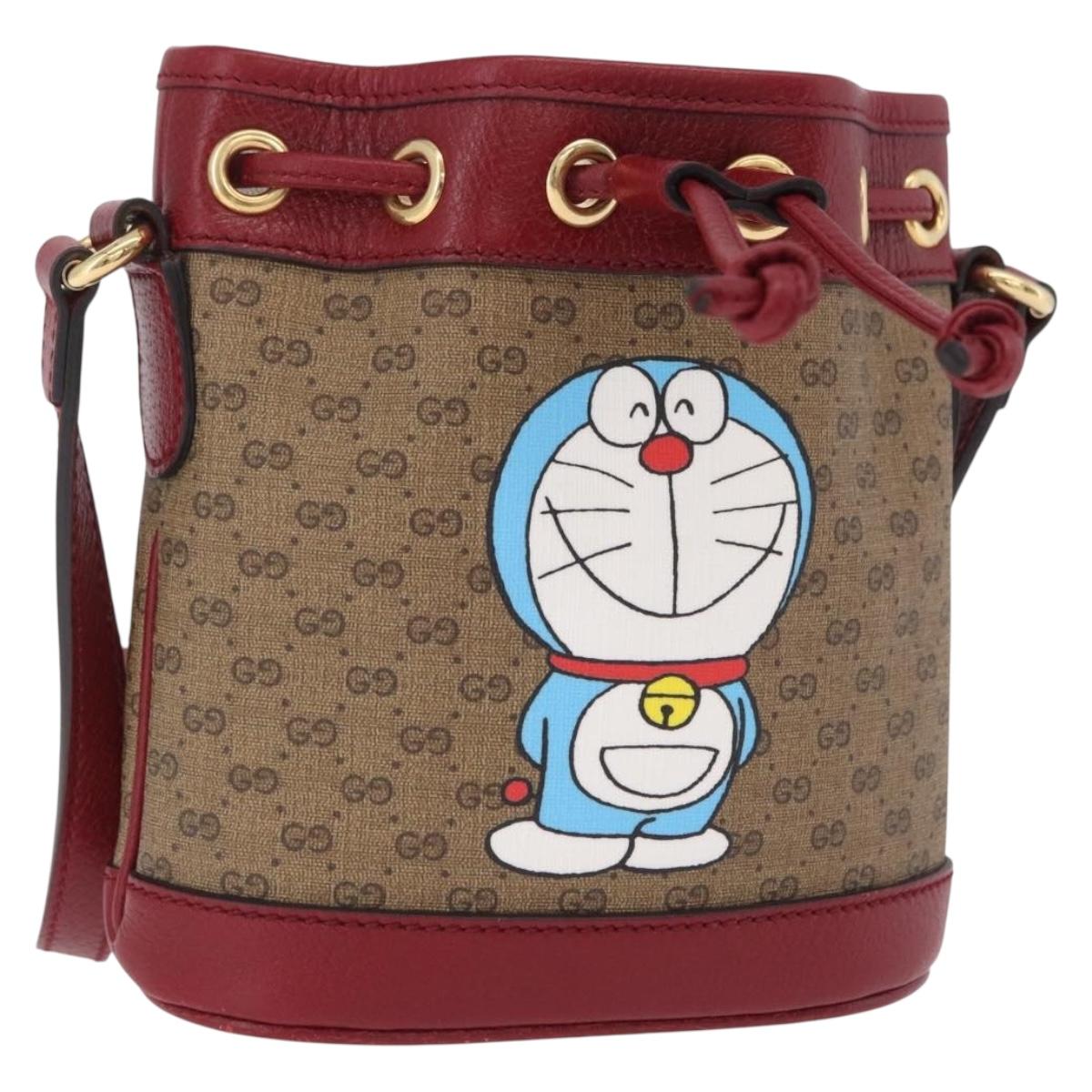 GUCCI Micro GG Supreme Fujiko-Pro Shoulder Bag PVC Beige Gold 647801 Auth LN214M