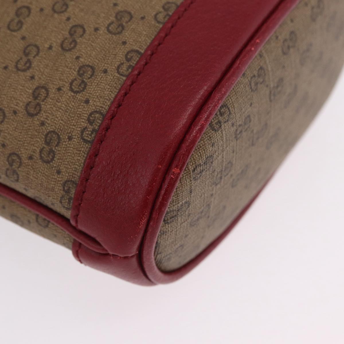 GUCCI Micro GG Supreme Fujiko-Pro Shoulder Bag PVC Beige Gold 647801 Auth LN214M