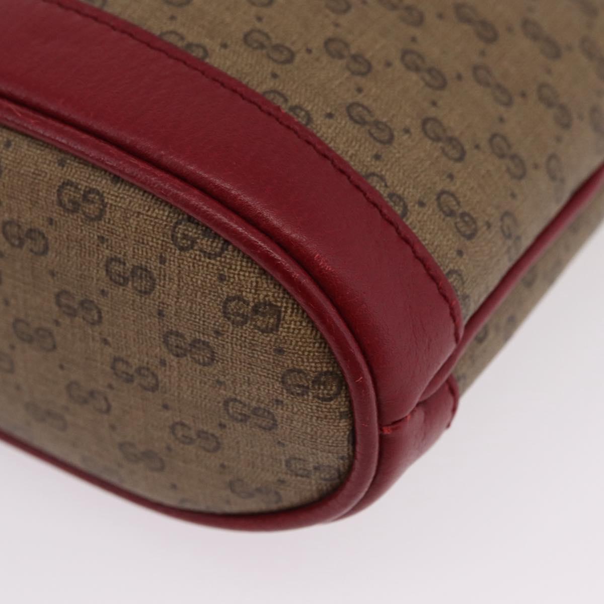 GUCCI Micro GG Supreme Fujiko-Pro Shoulder Bag PVC Beige Gold 647801 Auth LN214M