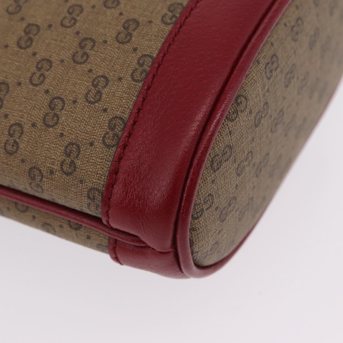 GUCCI Micro GG Supreme Fujiko-Pro Shoulder Bag PVC Beige Gold 647801 Auth LN214M