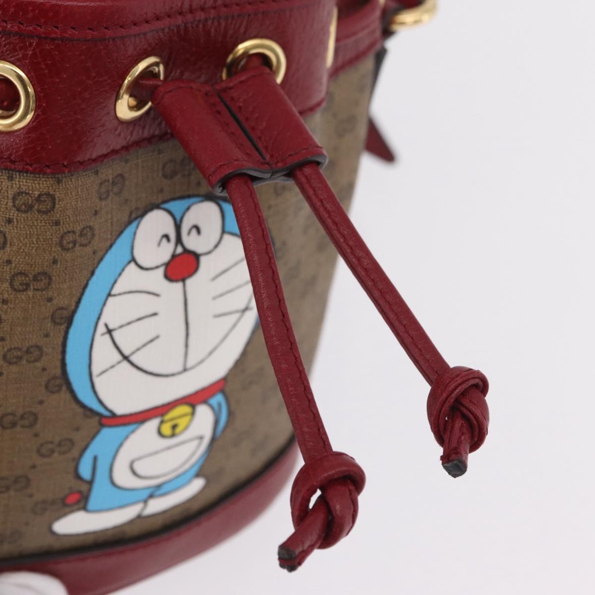 GUCCI Micro GG Supreme Fujiko-Pro Shoulder Bag PVC Beige Gold 647801 Auth LN214M