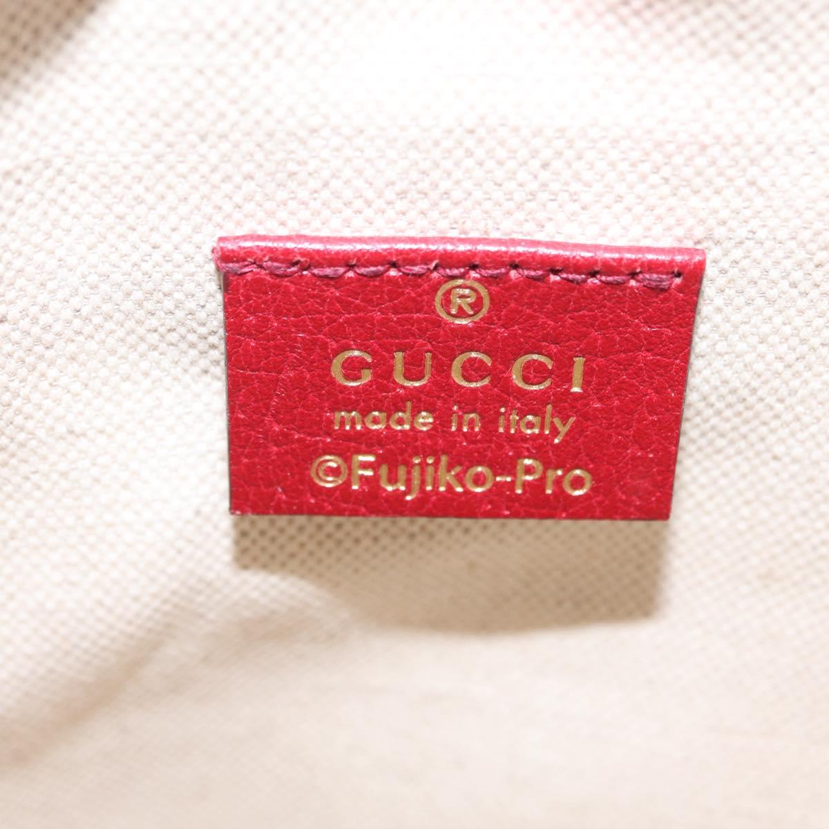 GUCCI Micro GG Supreme Fujiko-Pro Shoulder Bag PVC Beige Gold 647801 Auth LN214M
