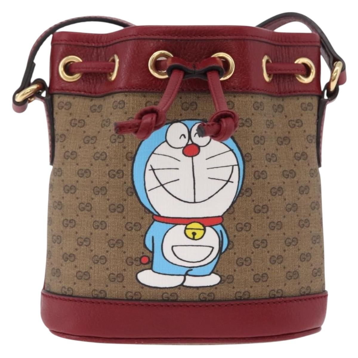 GUCCI Micro GG Supreme Fujiko-Pro Shoulder Bag PVC Beige Gold 647801 Auth LN214M