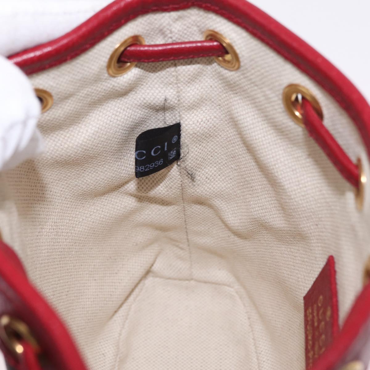 GUCCI Micro GG Supreme Fujiko-Pro Shoulder Bag PVC Beige Gold 647801 Auth LN214M