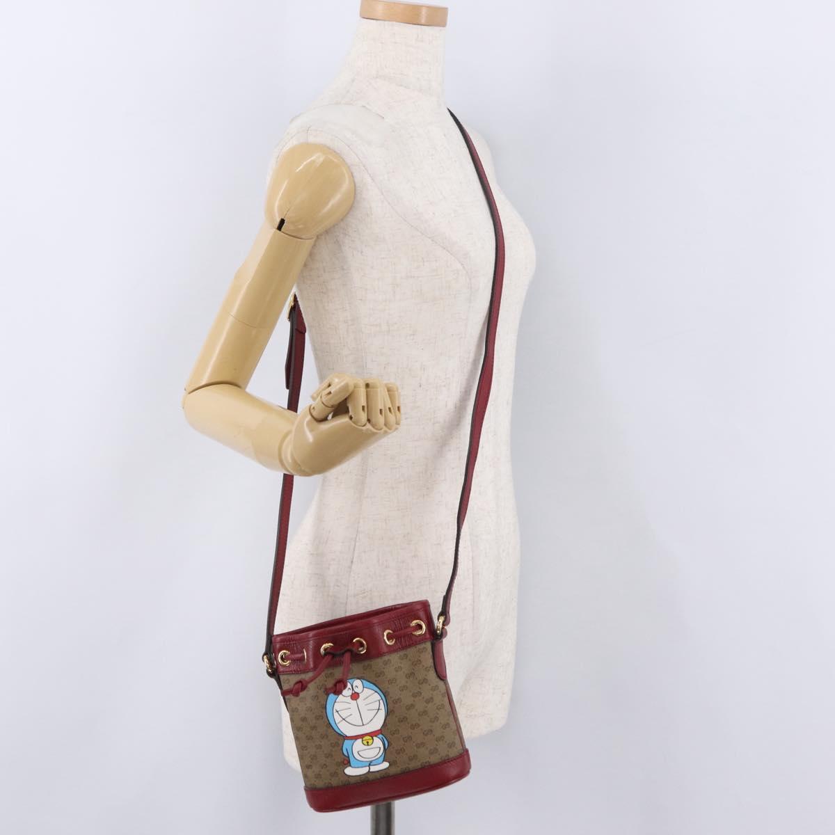 GUCCI Micro GG Supreme Fujiko-Pro Shoulder Bag PVC Beige Gold 647801 Auth LN214M