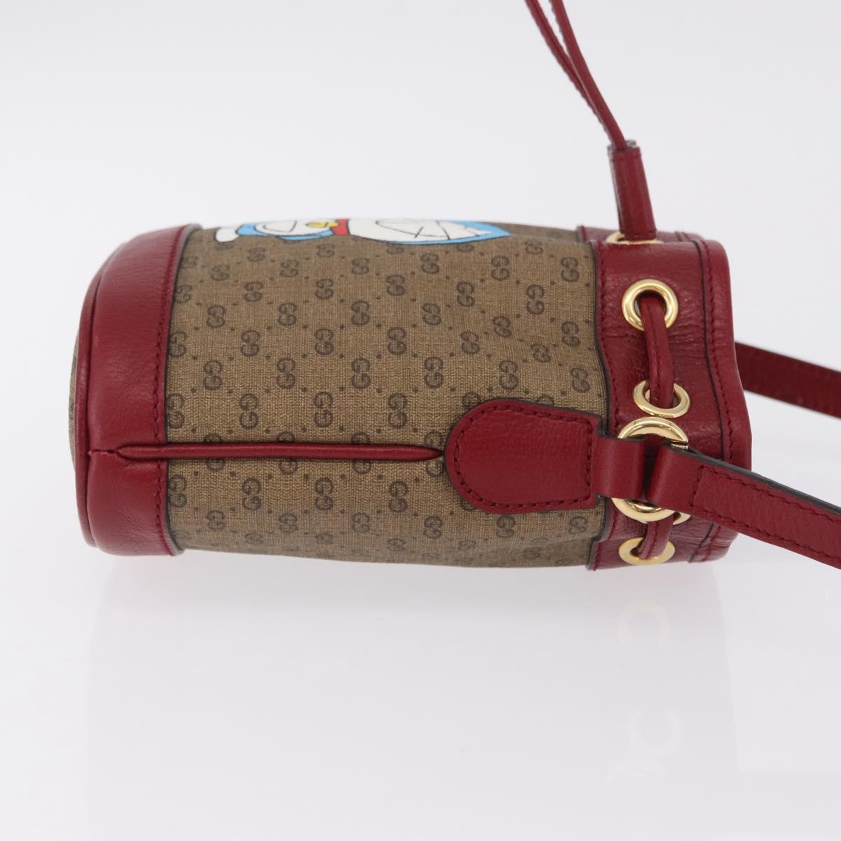 GUCCI Micro GG Supreme Fujiko-Pro Shoulder Bag PVC Beige Gold 647801 Auth LN214M