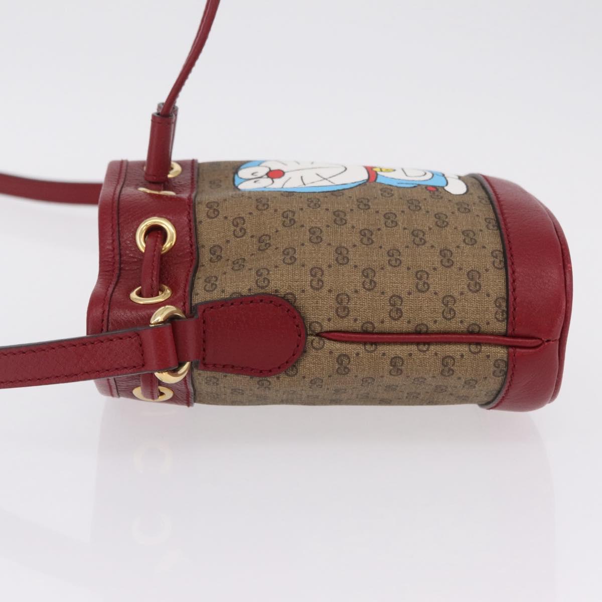 GUCCI Micro GG Supreme Fujiko-Pro Shoulder Bag PVC Beige Gold 647801 Auth LN214M