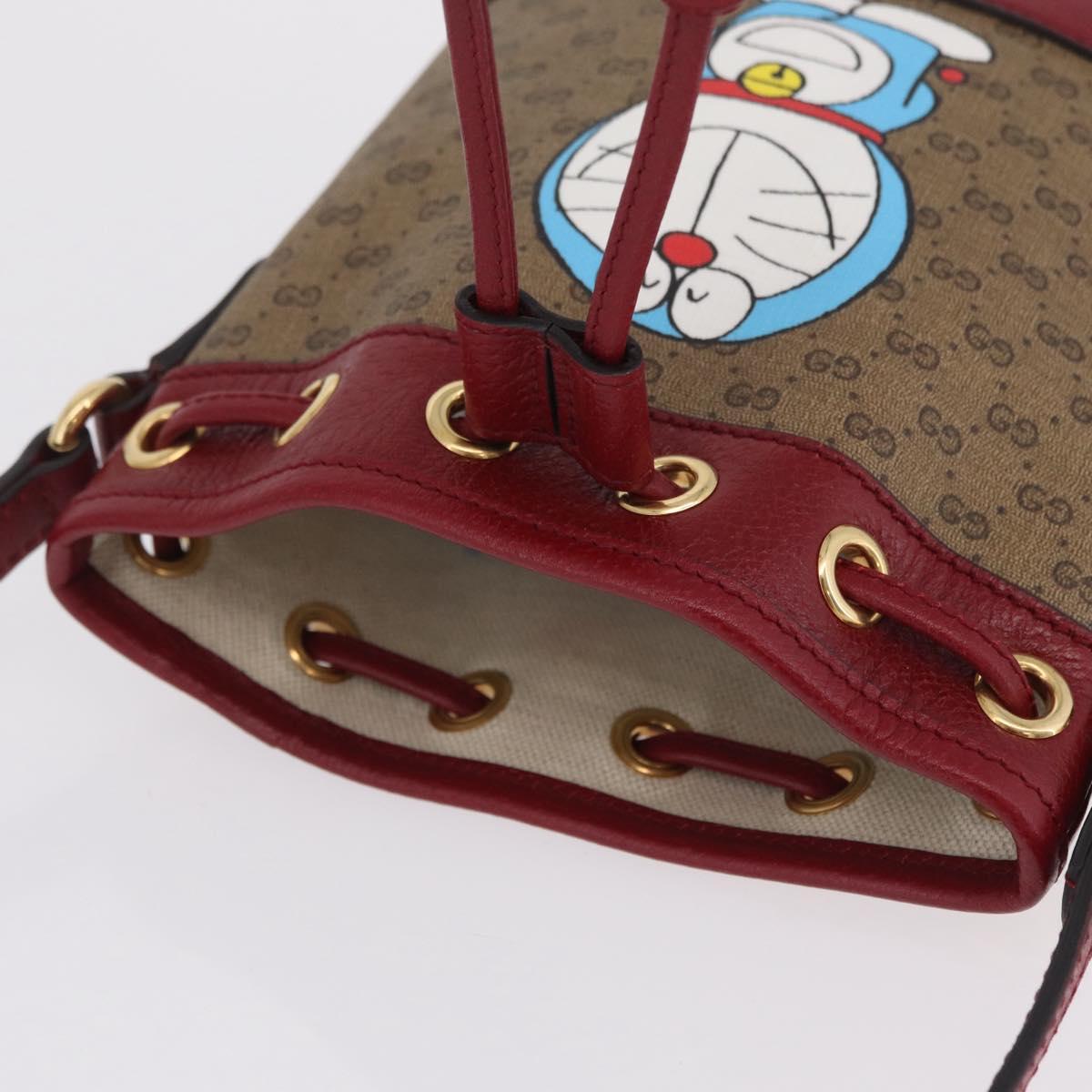 GUCCI Micro GG Supreme Fujiko-Pro Shoulder Bag PVC Beige Gold 647801 Auth LN214M