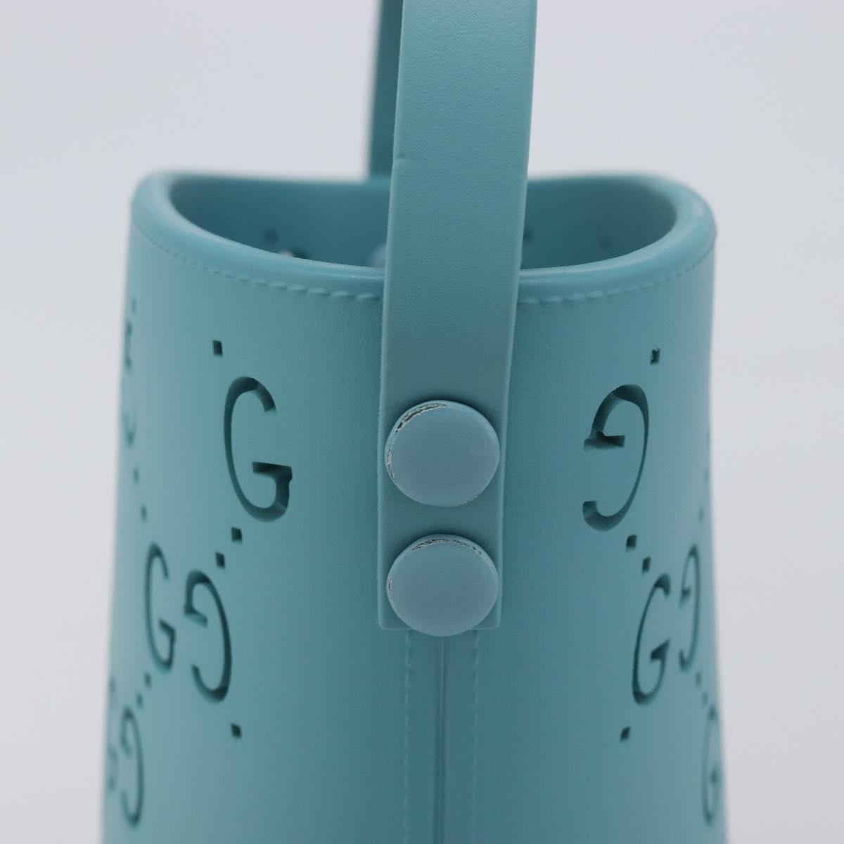 GUCCI Children's Hand Bag rubber Blue 723051 Auth LN238M