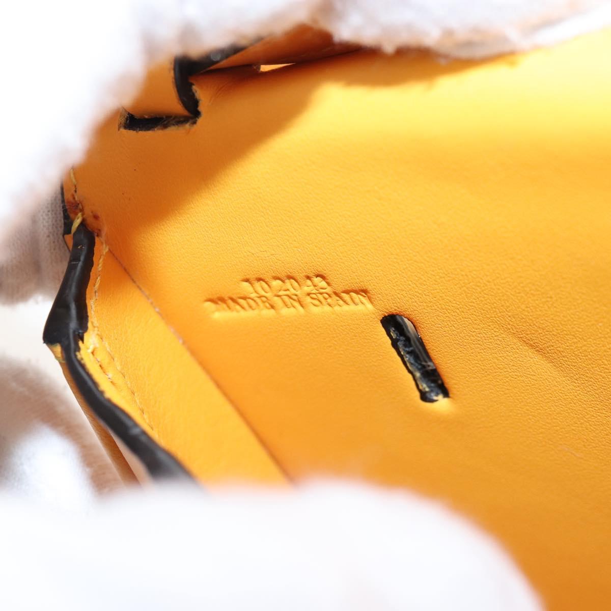 LOEWE Ken Price Collaboration Shoulder Bag Leather Yellow Silver Auth LN244M