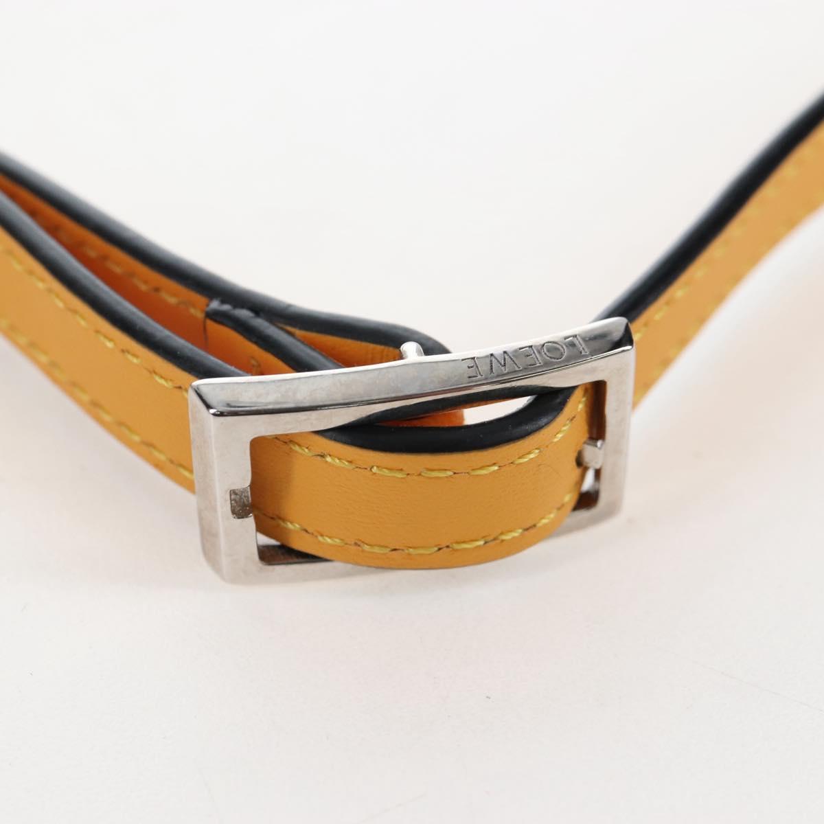 LOEWE Ken Price Collaboration Shoulder Bag Leather Yellow Silver Auth LN244M