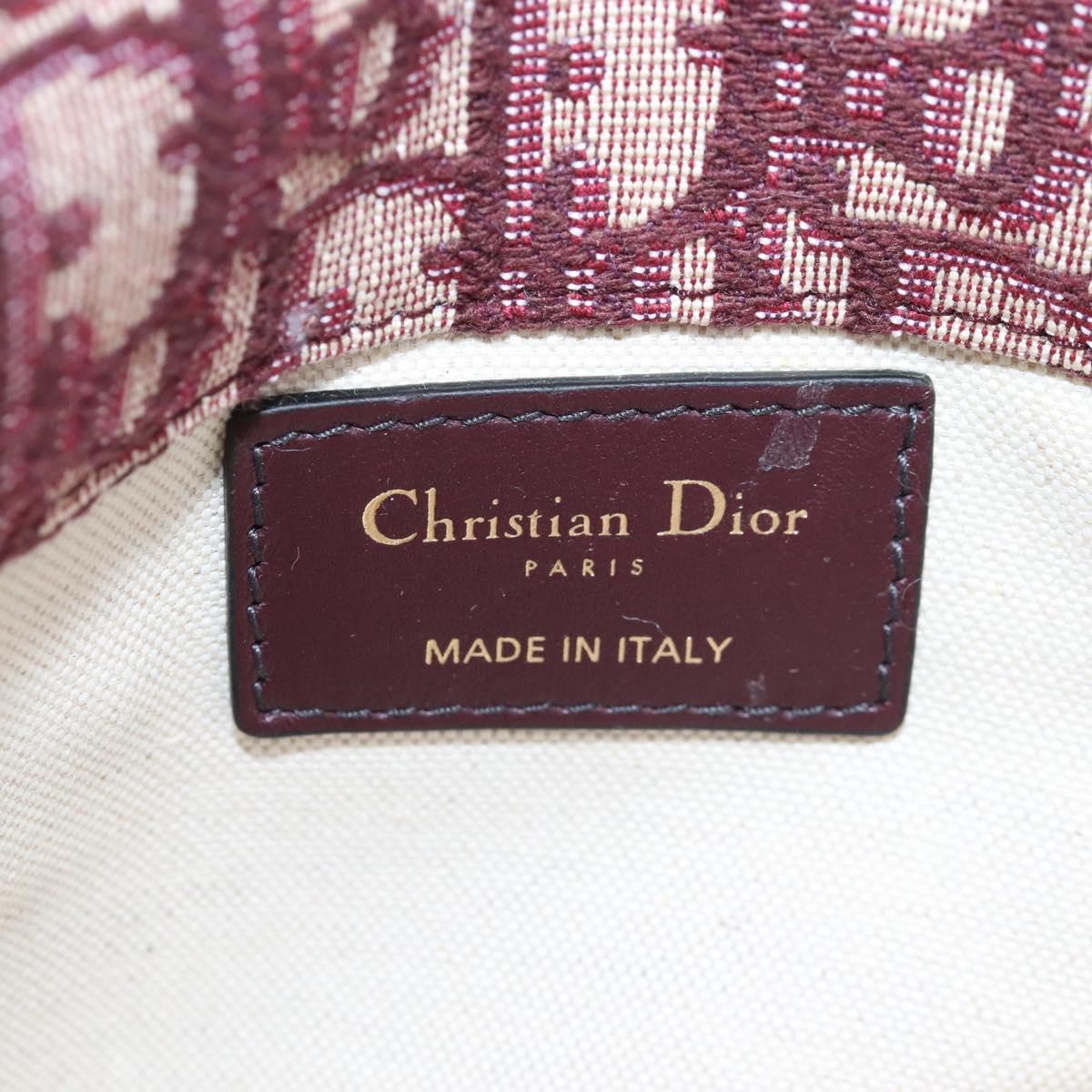 Christian Dior Trotter Canvas Saddle Waist bag Red Gold Auth LN247M
