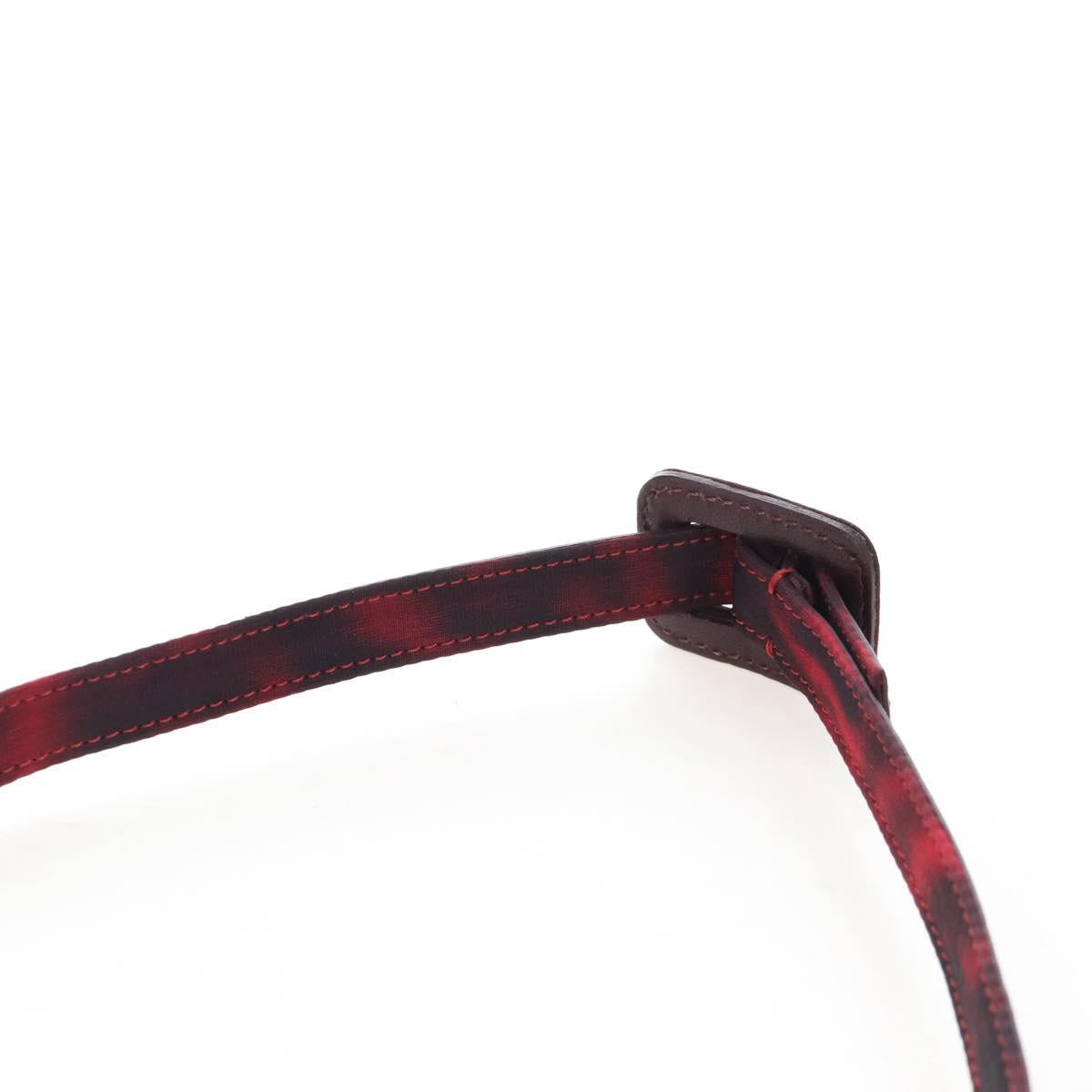 Christian Dior Trotter Canvas Saddle Waist bag Red Gold Auth LN247M