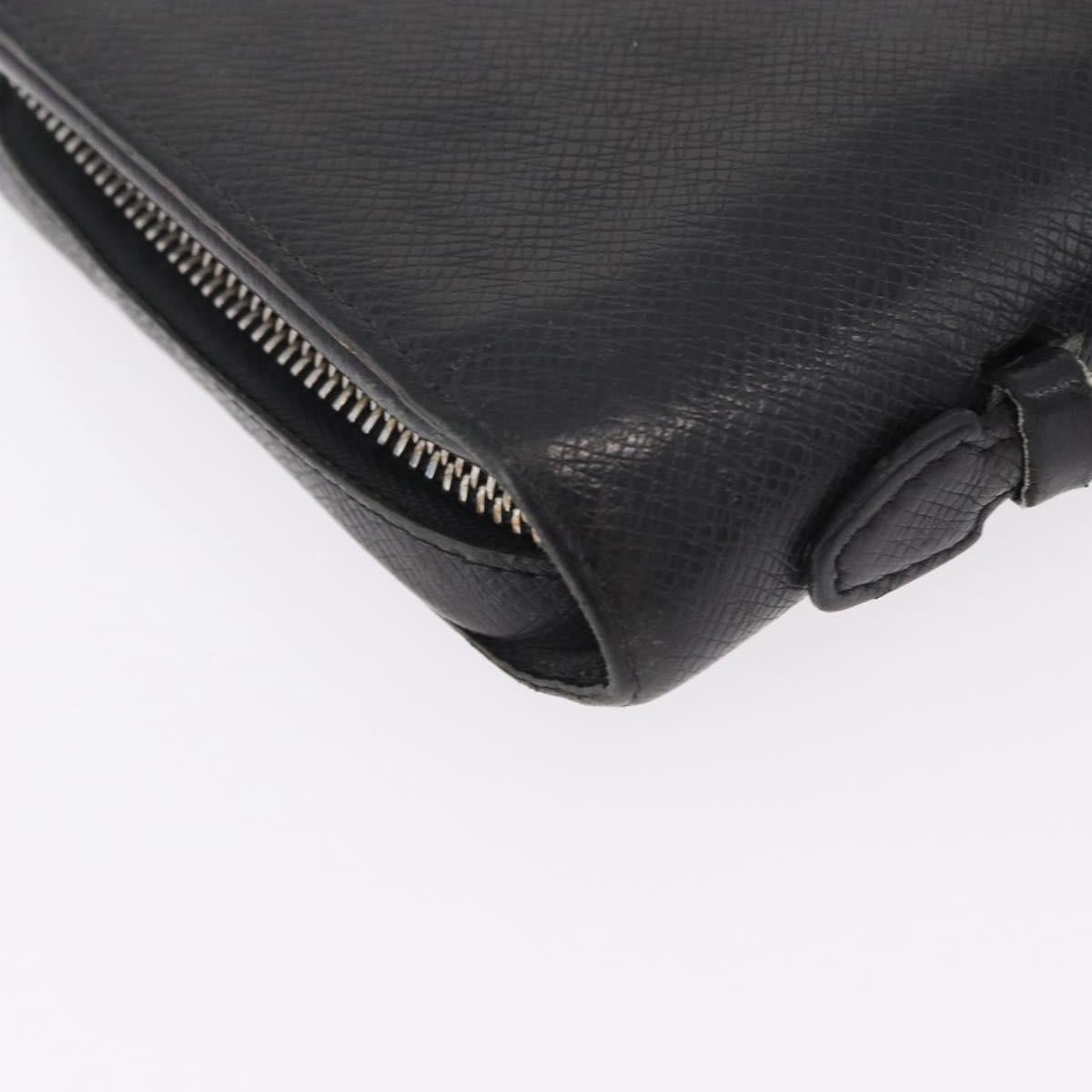 LOUIS VUITTON Taiga Zippy XL Long Wallet Black M44275 LV Auth LN248