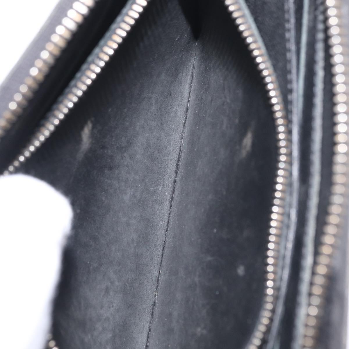 LOUIS VUITTON Taiga Zippy XL Long Wallet Black M44275 LV Auth LN248