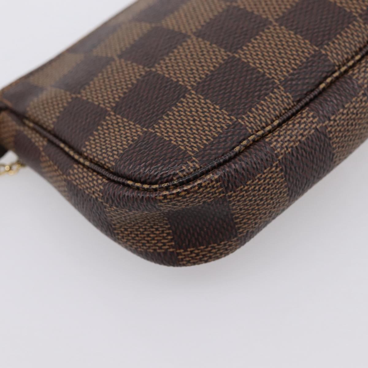 LOUIS VUITTON Damier Ebene Vivienne Mini Pochette Accessoires N60402 Auth LN251M