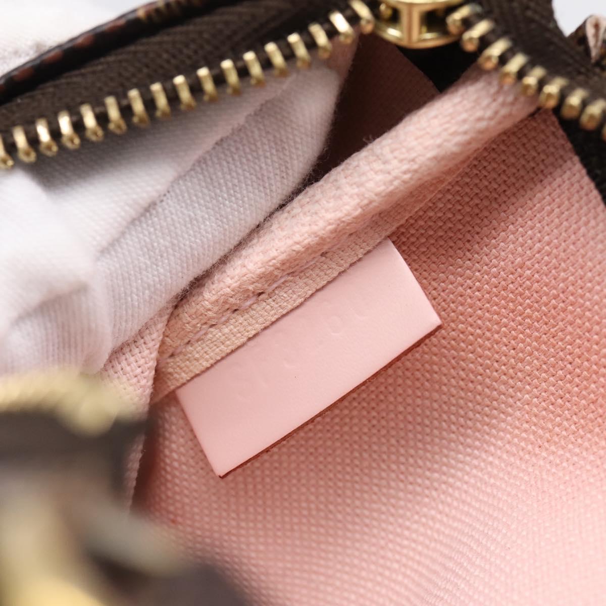 LOUIS VUITTON Damier Ebene Vivienne Mini Pochette Accessoires N60402 Auth LN251M