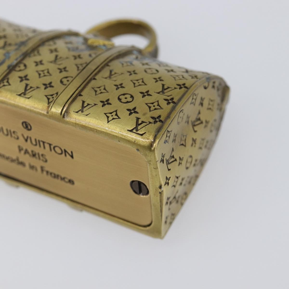 LOUIS VUITTON Monogram Keepall Motif Paper Weight metal Gold Tone LV Auth LN254