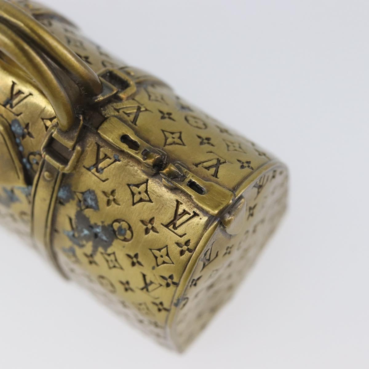 LOUIS VUITTON Monogram Keepall Motif Paper Weight metal Gold Tone LV Auth LN254