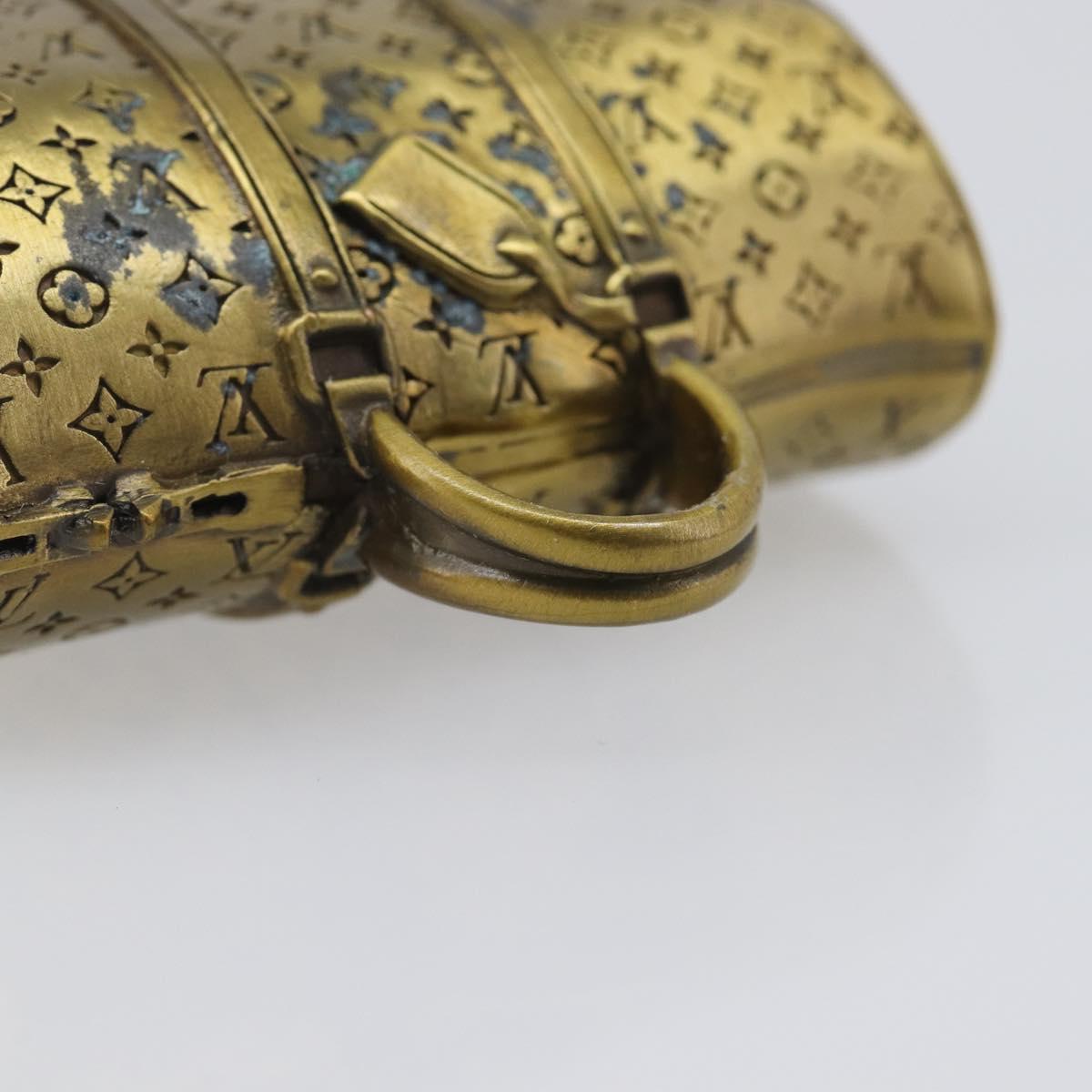 LOUIS VUITTON Monogram Keepall Motif Paper Weight metal Gold Tone LV Auth LN254