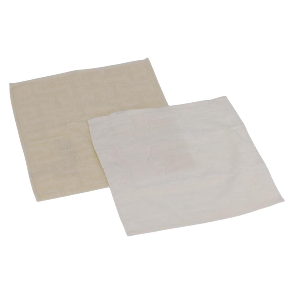 HERMES Towel Cotton 2 Set Ivory Auth LN257