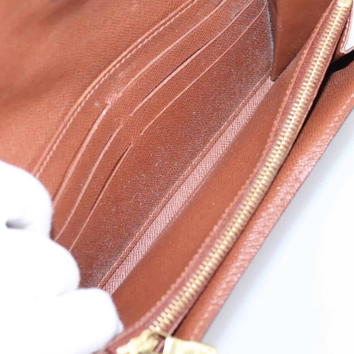 LOUIS VUITTON Monogram Portefeuille Sarah Long Wallet M61734 LV Auth LN259