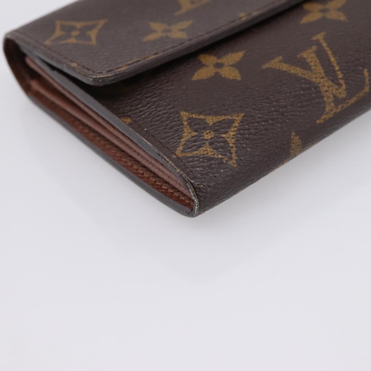 LOUIS VUITTON Monogram Portefeuille Sarah Long Wallet M61734 LV Auth LN259
